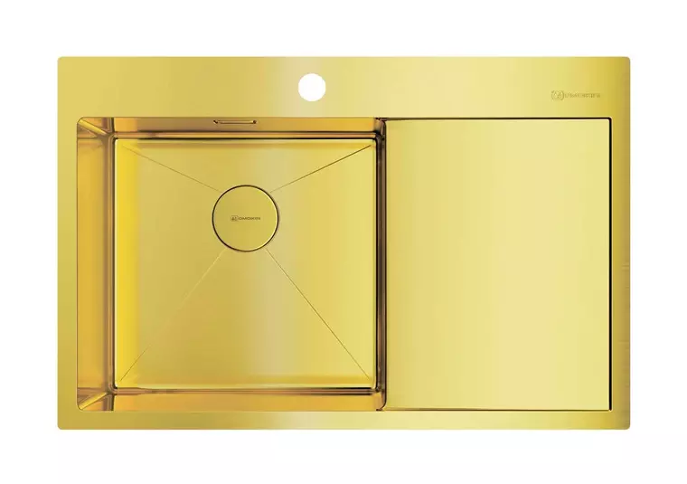 

Мойка для кухни «Omoikiri» Akisame 78 LG L 78/51 нержавеющая сталь светлое золото левая