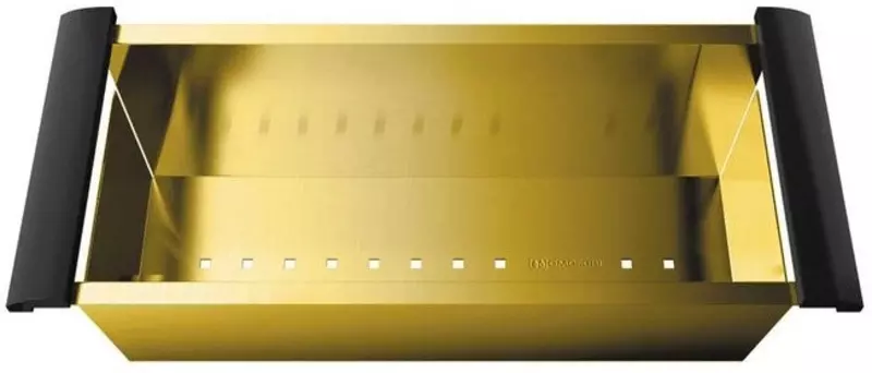 Коландер «Omoikiri» CO-02-PVD-LG на кухонную мойку светлое золото