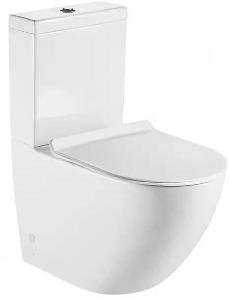 

Унитаз компакт безободковый «Belbagno» Amanda BB051CPR/BB051T белый (BB2111SC) с сиденьем дюропласт с микролифтом