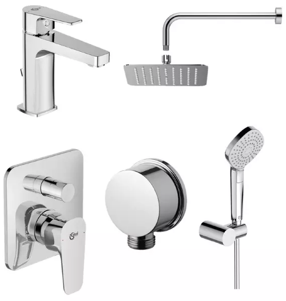 

Комплект смесителей «Ideal Standard» Esla BD002XC с донным клапаном хром