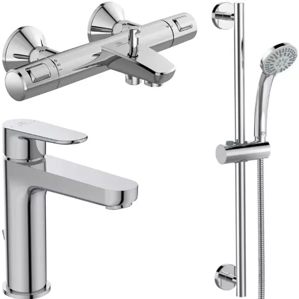 

Комплект смесителей «Ideal Standard» Ceratherm T25 BC984AA с донным клапаном хром