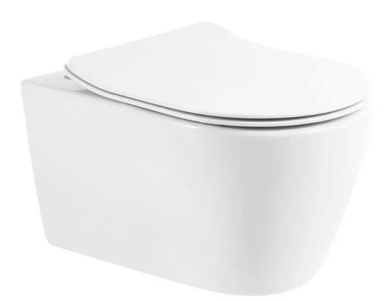 

Подвесной унитаз безободковый «Belbagno» Marino BB105CHR белый (BB2034SC) с сиденьем дюропласт с микролифтом