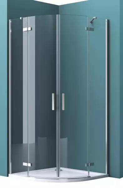 Душевой угол-ограждение «Belbagno» KRAFT-R-2-100-C-Cr 100/100 прозрачный/хром четверть круга без поддона