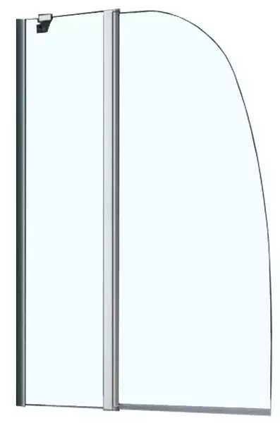 Шторка на ванну стеклянная «Azario» Boston 142 100/140 прозрачная универсальная