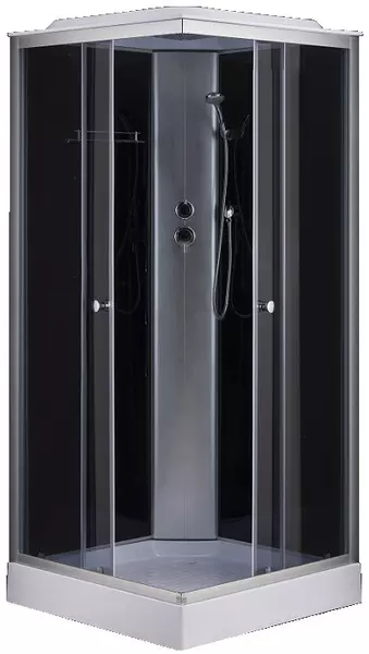 Душевая кабина «Loranto» CS-6491G (CS-8072) 90/90 низкий поддон тонированная/матовый хром