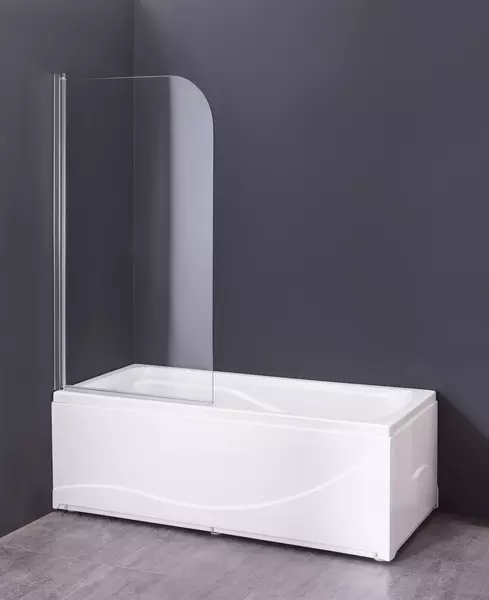 

Шторка на ванну стеклянная «Loranto» CS-F01 65/120 прозрачная/хром универсальная