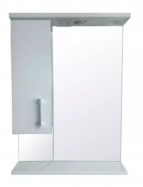 

Зеркало с шкафчиком «Loranto» Модерн 60 с подсветкой белое левый
