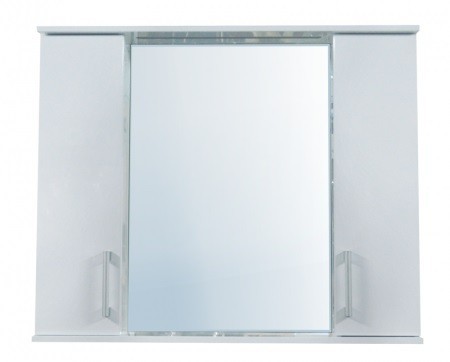 Зеркальный шкаф «Loranto» Модерн 90 с подсветкой белый
