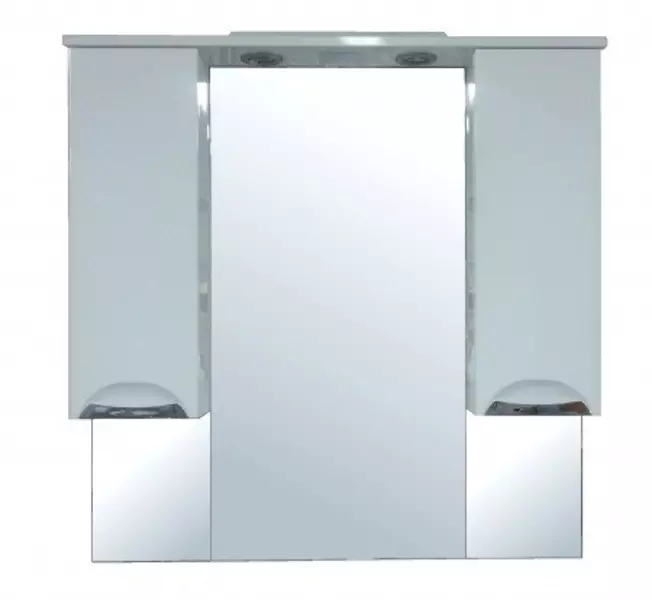 Зеркало с шкафчиком «Loranto» Стиль 100 универсальное с подсветкой белое