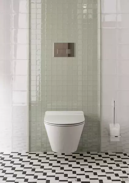 Подвесной унитаз безободковый «Kerama Marazzi» Plaza Modern  (PLMR.seat.02\WHT) белый с сиденьем дюропласт с микролифтом белое Москва  купить с доставкой на дом