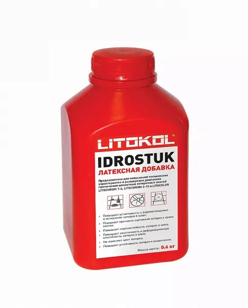 

Латексная добавка для затирки «Litokol» Idrostuk-M 0,6 кг 112020002