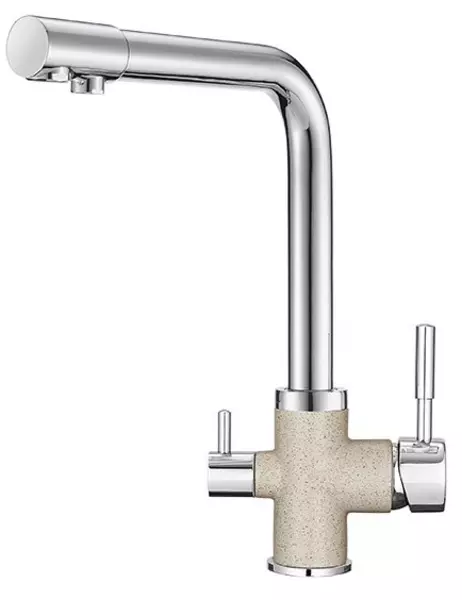 

Смеситель для кухни с подключением к фильтру «Granula» GR-3015 хром/пирит