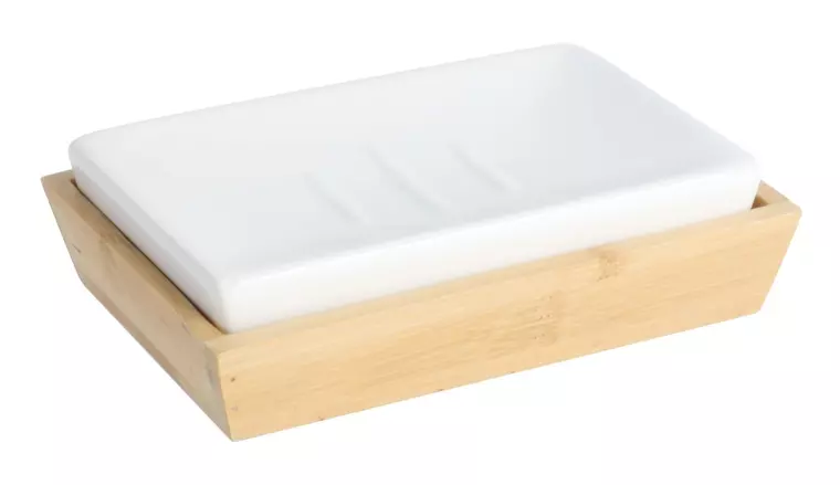 

Мыльница «Fixsen» Wood FX-110-4 на стол светлое дерево/белая