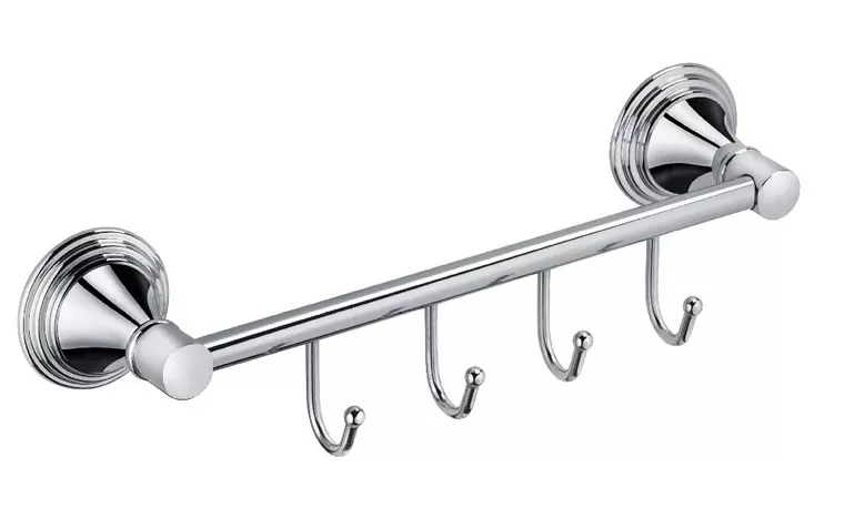 

Планка с крючками «Fixsen» Best FX-71605-4 на стену хром