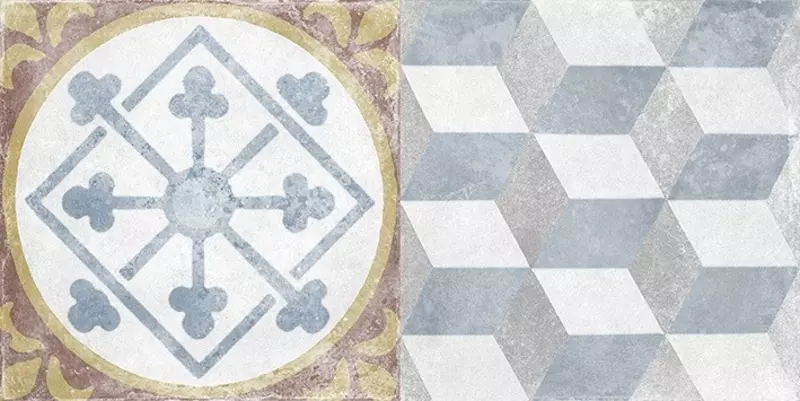 Настенный декор Ceradim Atlas Микс Matt 40x20 08-00-06-2457 серый 490₽