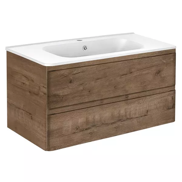 

Тумба с раковиной «Vincea» Vico 100 (VCB-2VP100W) подвесная V.Oak