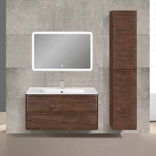 Мебель для ванной подвесная «Vincea» Vico 100 R.Wood раковина белая