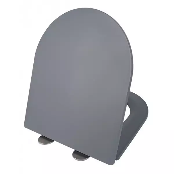 Сиденье для унитаза «Esbano» Azalea/Clavel ZAESUPAZALCLAVGM0660 ультратонкое дюропласт с микролифтом серое матовое, цвет серый - фото 1