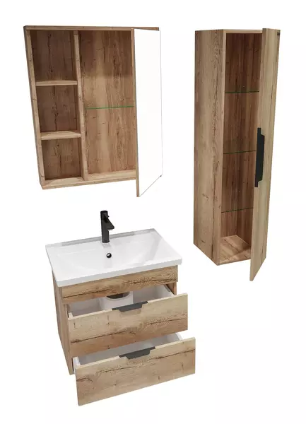 Мебель для ванной подвесная «Grossman» Форта 60 дуб галифакс