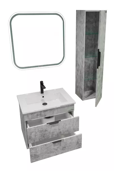 Мебель для ванной подвесная «Grossman» Кросс 65 бетон