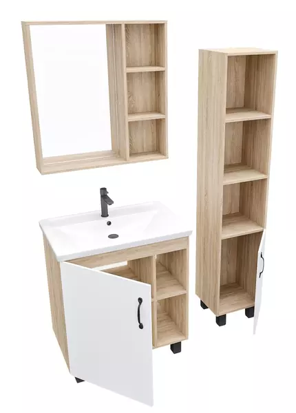 Мебель для ванной «Grossman» Флай 70 белая/дуб сонома