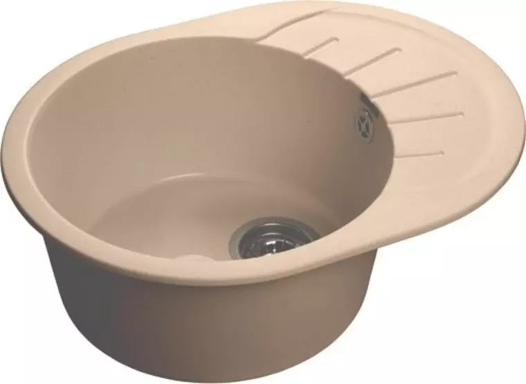 

Мойка для кухни «GranFest» Rondo GF-R580L 58/45 искусственный камень топаз