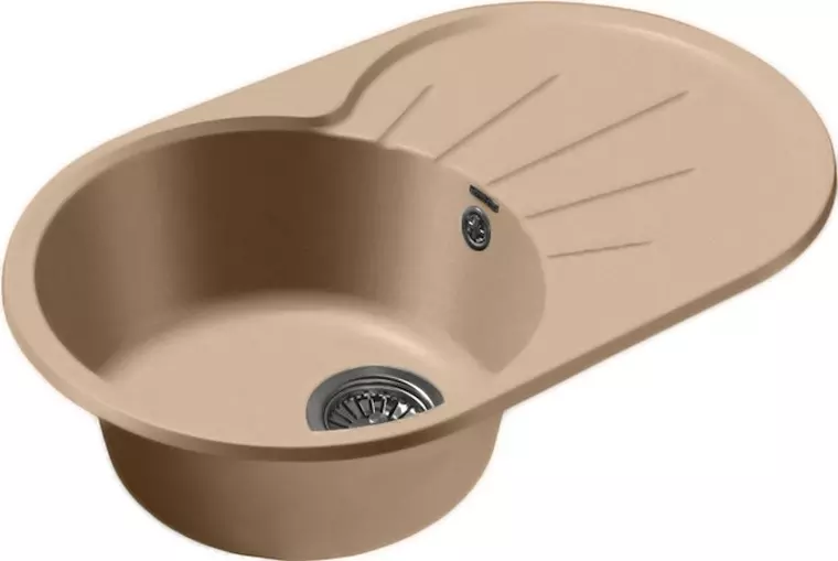 

Мойка для кухни «GranFest» Rondo GF-R750L 75/46 искусственный камень топаз