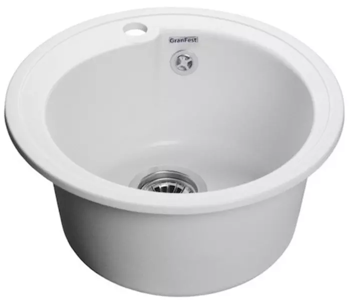 

Мойка для кухни «GranFest» Rondo GF-R450 45/45 искусственный камень белая