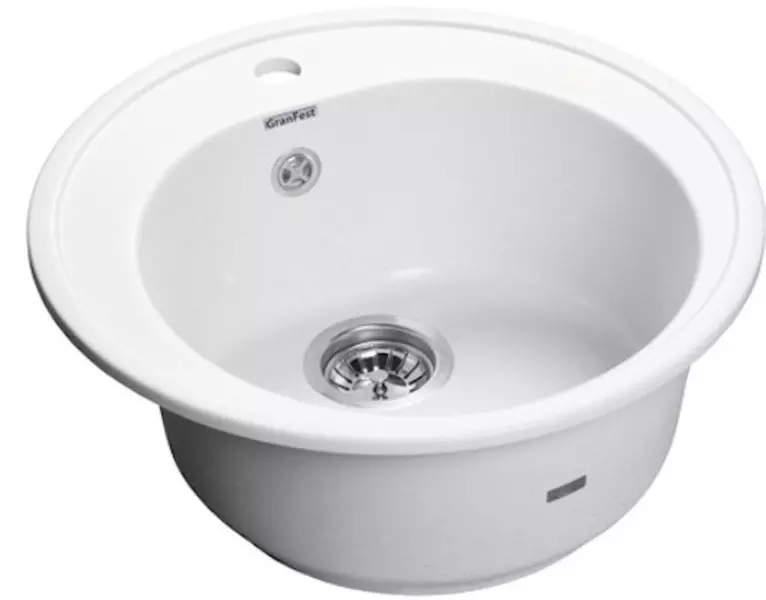 

Мойка для кухни «GranFest» Rondo GF-R510 51/51 искусственный камень белая
