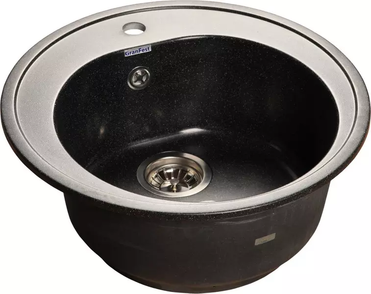 

Мойка для кухни «GranFest» Rondo GF-R510 51/51 искусственный камень черная