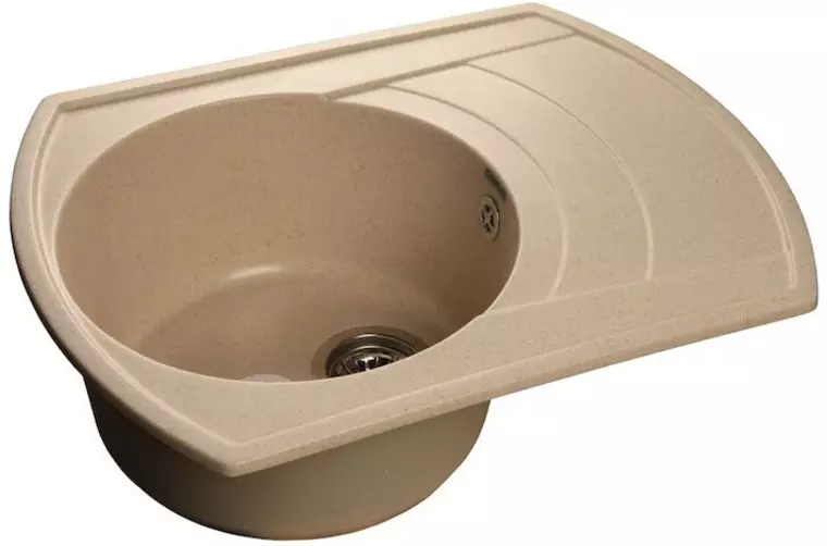 

Мойка для кухни «GranFest» Rondo GF-R650L 65/50 искусственный камень бежевая