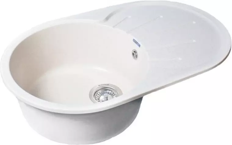 

Мойка для кухни «GranFest» Rondo GF-R750L 75/46 искусственный камень белая