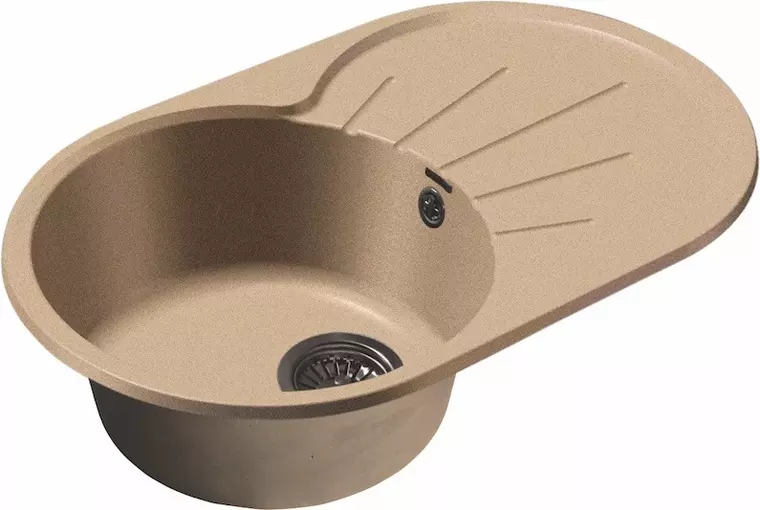 

Мойка для кухни «GranFest» Rondo GF-R750L 75/46 искусственный камень песок