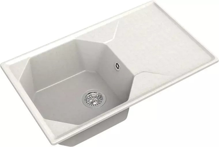 

Мойка для кухни «GranFest» Unique GF-U-840L 84/50 искусственный камень белая