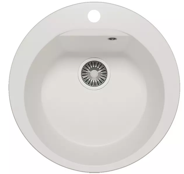 

Мойка для кухни «Polygran» Atol-520 52 №36 искусственный камень белый хлопок