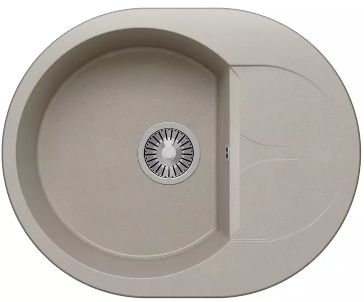 

Мойка для кухни «Polygran» Atol-620 62/50 №14 искусственный камень серая