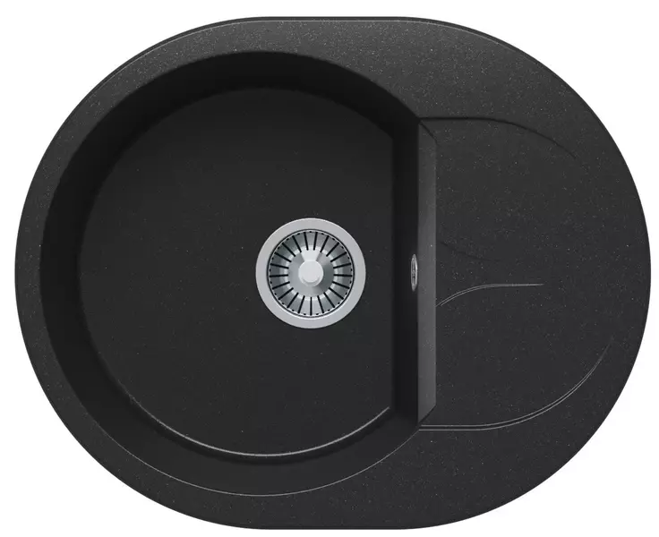 

Мойка для кухни «Polygran» Atol-620 62/50 №16 искусственный камень черная