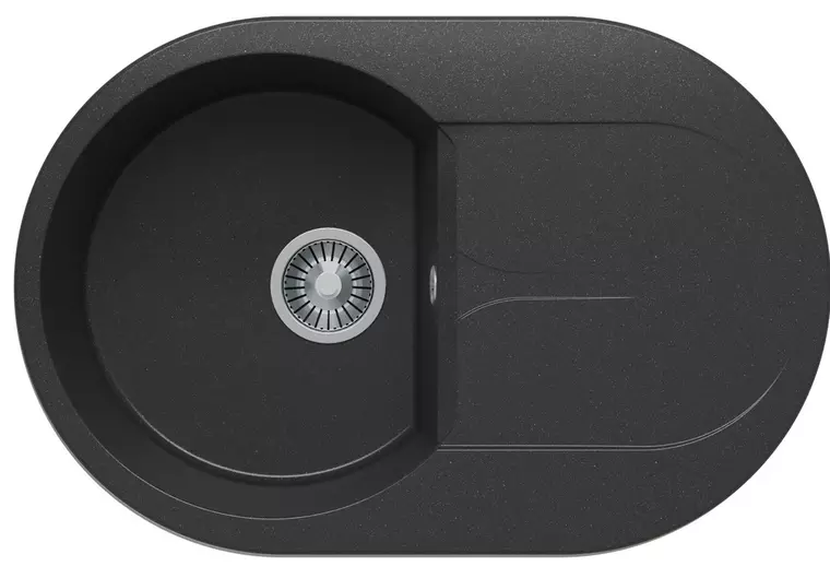 

Мойка для кухни «Polygran» Atol-760 76/50 №16 искусственный камень черная