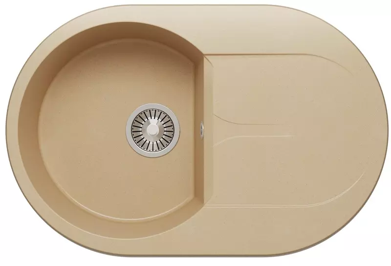

Мойка для кухни «Polygran» Atol-760 76/50 №27 искусственный камень бежевая