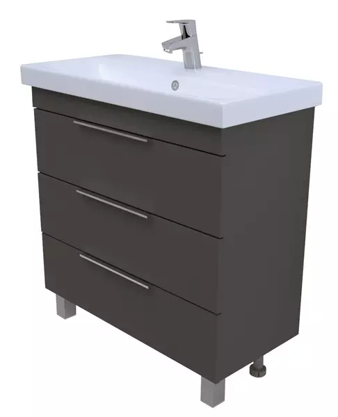 

Тумба с раковиной «Marka One» Gaula 60Н 3я (Moduo 60 Slim) чёрная