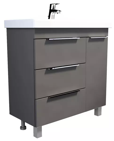

Тумба с раковиной «Marka One» Gaula 80Н 3я 1д (Moduo 80 Slim) чёрная