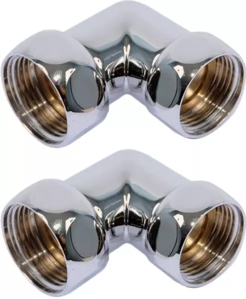 

Угловое соединение «Luxon» LUX-740SCH1005 1"х3/4" гайка/гайка 2 шт. хром
