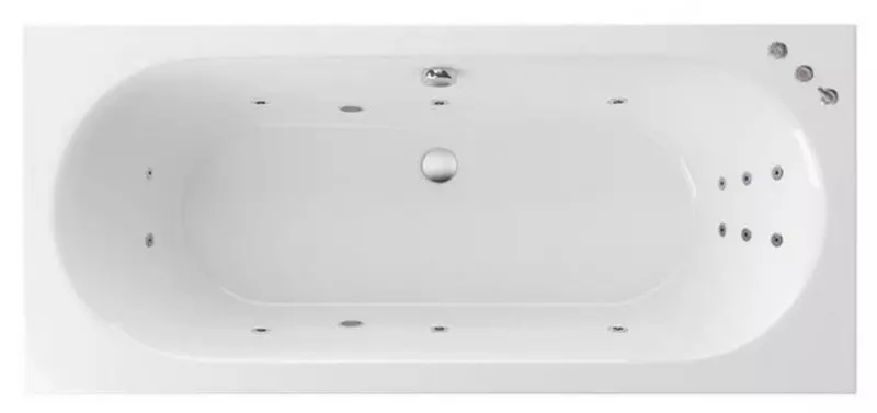 

Гидромассажная ванна акриловая «Excellent» Oceana Slim 180/80 Smart с каркасом с сифоном белая/хром