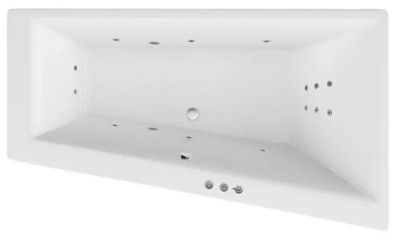 

Гидромассажная ванна акриловая «Excellent» Sfera 170/100 Smart с каркасом с сифоном белая/хром правая