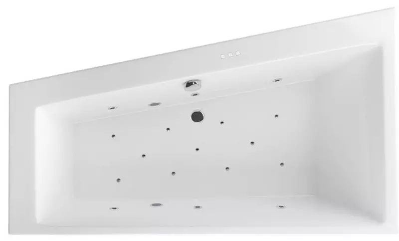 

Гидромассажная ванна акриловая «Excellent» Sfera Slim 170/100 Relax с каркасом с сифоном белая/хром левая