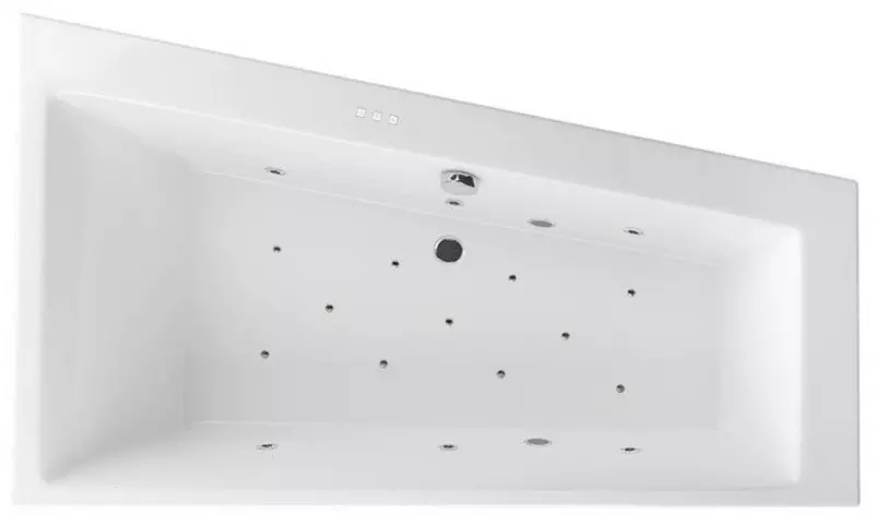 

Гидромассажная ванна акриловая «Excellent» Sfera Slim 170/100 Relax с каркасом с сифоном белая/хром правая