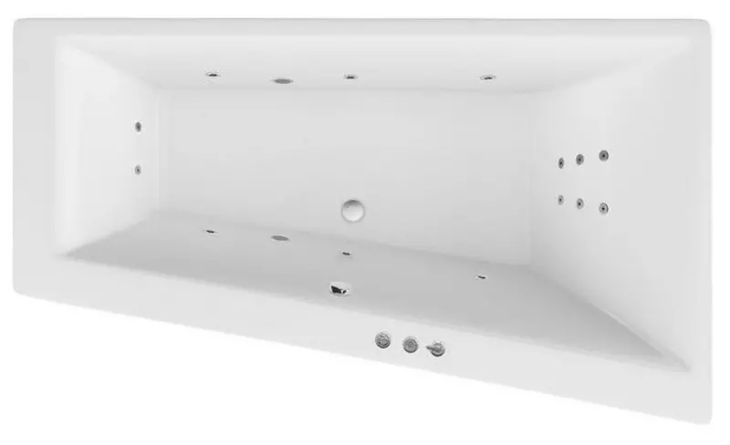 

Гидромассажная ванна акриловая «Excellent» Sfera Slim 170/100 Smart с каркасом с сифоном белая/хром правая
