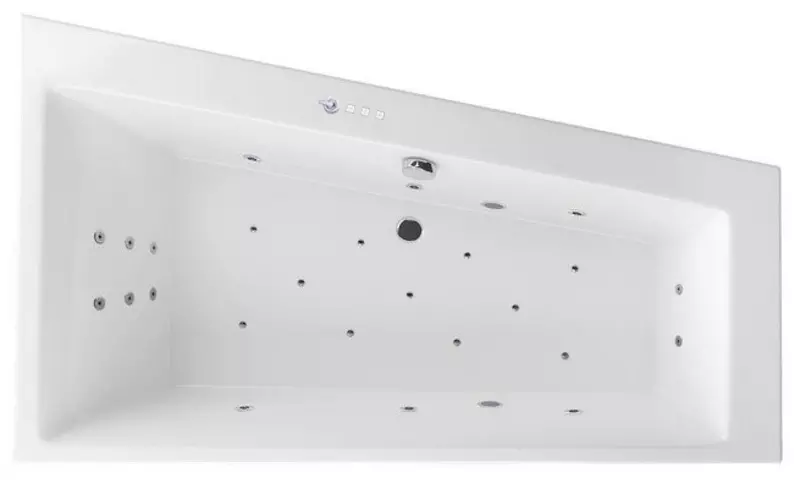

Гидромассажная ванна акриловая «Excellent» Sfera Slim 170/100 Ultra с каркасом с сифоном белая/хром правая