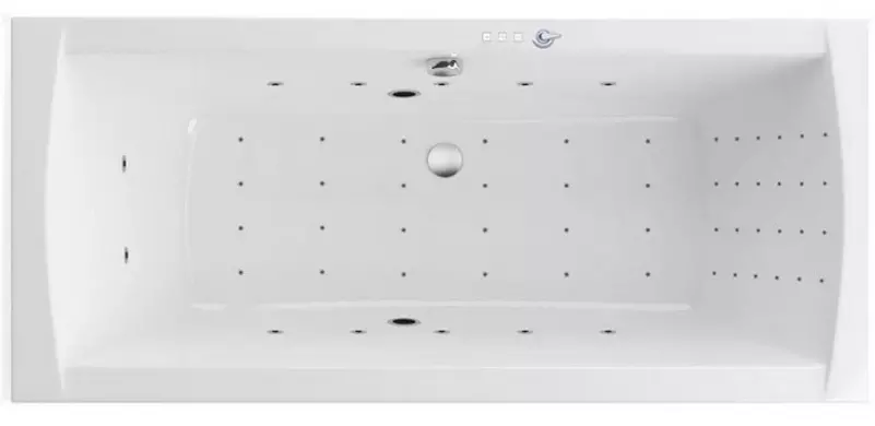 

Гидромассажная ванна акриловая «Excellent» Aquaria Lux 180/80 Nano с каркасом с сифоном белая/хром