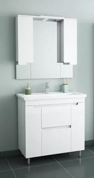 Мебель для ванной «Uncoria» Брента 80 белый глянец